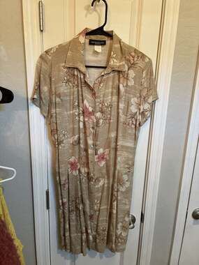 Impressions Workshop Floral Button Down Dress Medium